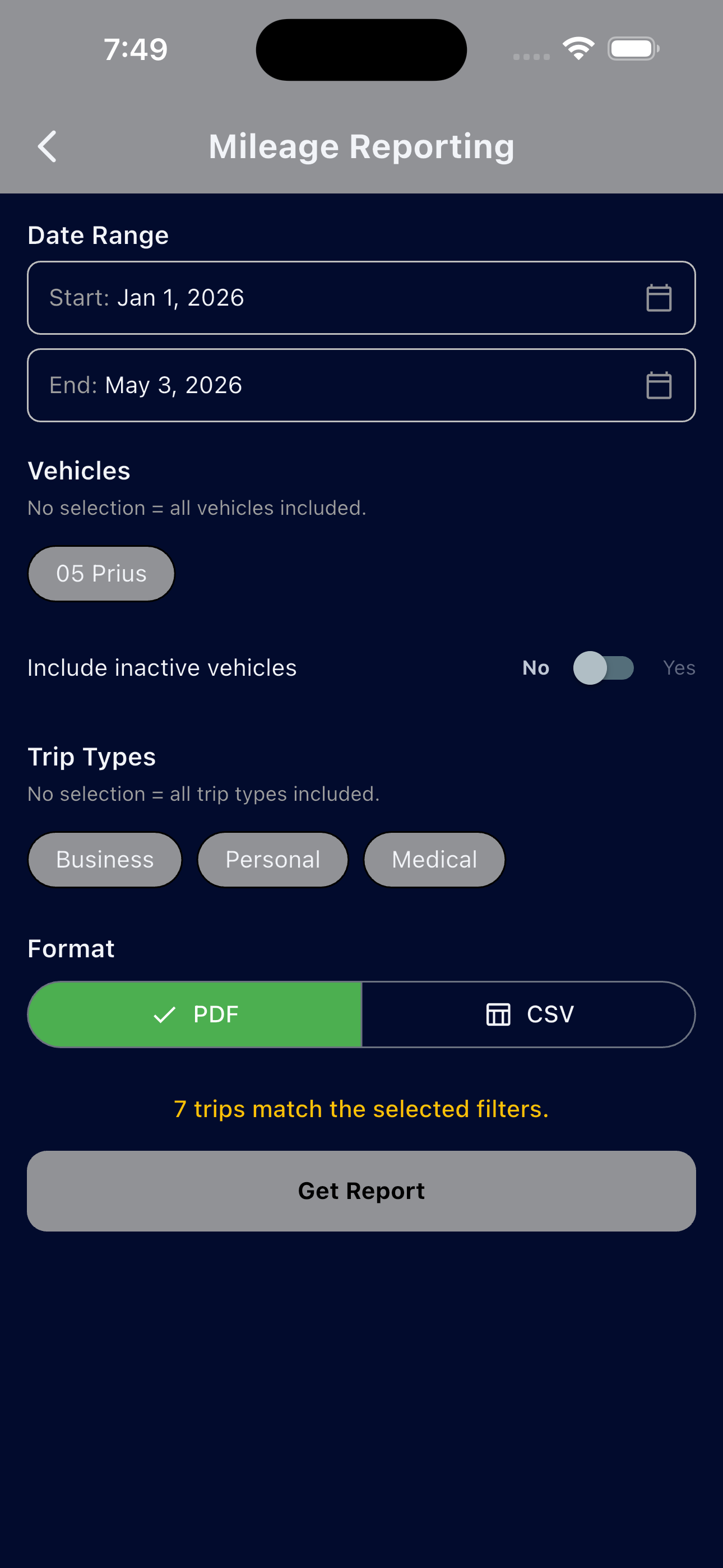 MileHawk app screenshot 5